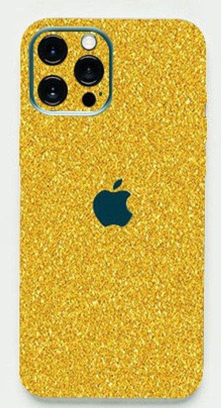 LAMHA Apple iPhone 13 Pro Max Mobile Skin  (Ultra Super Golden Glitter With High Mattte Finish.)