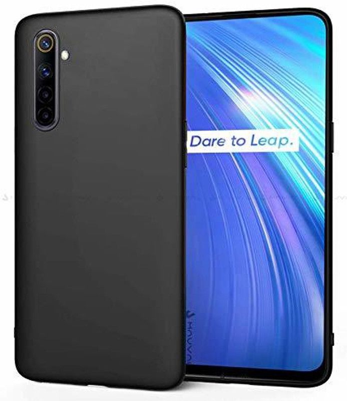 S-Softline Back Cover for Realme 6  (Black, Flexible, Pack of: 1)