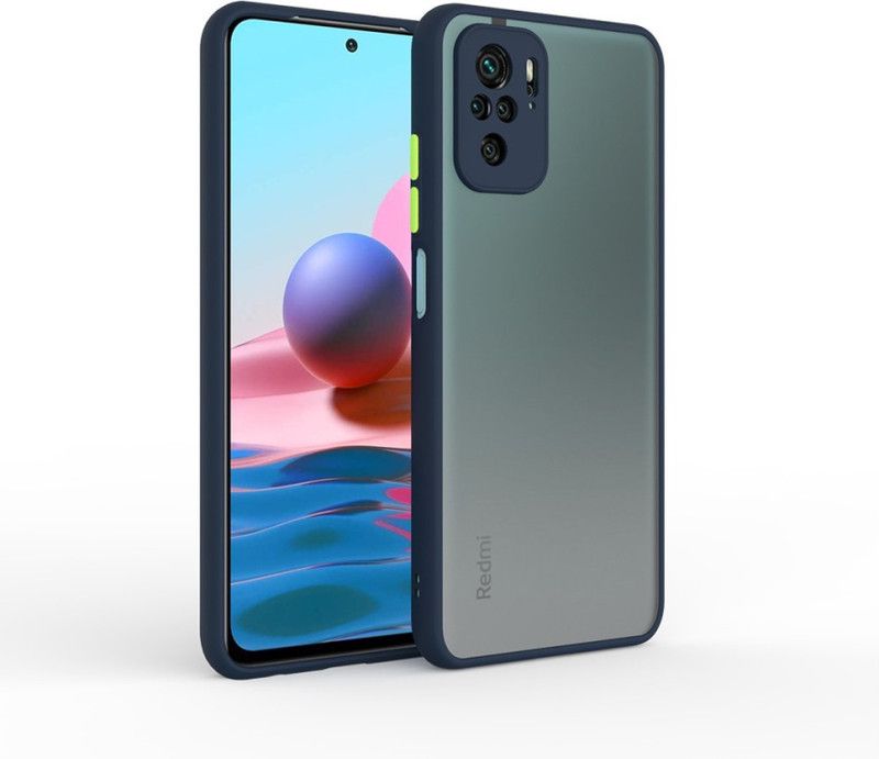 ASMANTIC Back Cover for Mi Redmi Note 10 4G  (Blue, Pack of: 1)