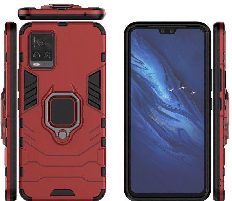 Sajni Creations Back Cover for Vivo V20  (Red, Pack of: 1)