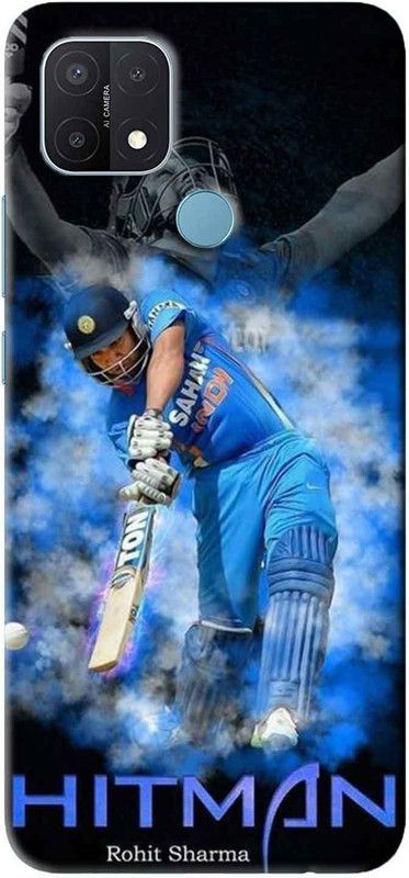 NDCOM Back Cover for OPPO A15 Rohit Sharma Hitman Printed  (Multicolor, Hard Case, Pack of: 1)