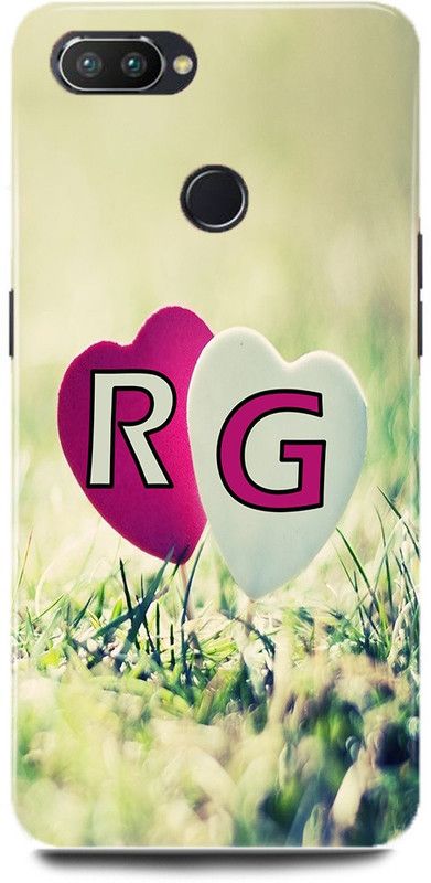 JUGGA Back Cover for Realme 2 Pro, R LOVES G NAME,R NAME, G LETTER, ALPHABET,R LOVE G NAME  (Green, Hard Case, Pack of: 1)