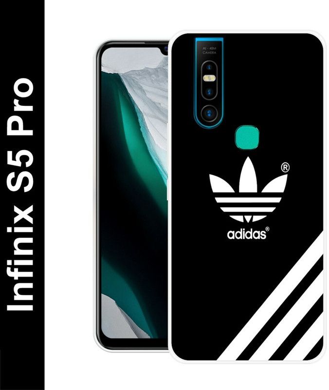 Artage Back Cover for Infinix S5 Pro  (Black, White, Silicon, Pack of: 1)