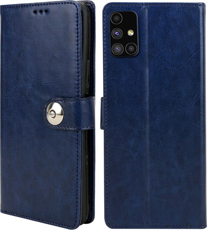 Winkel Flip Cover for Samsung Galaxy M51  (Blue, Cases with Holder, Pack of: 1)
