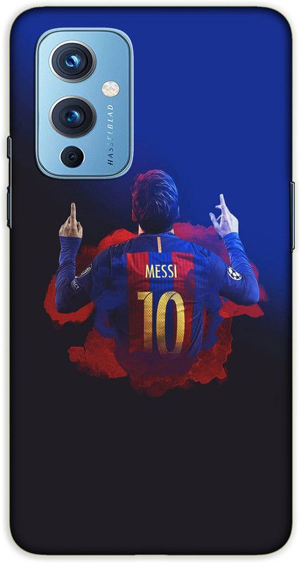 iprinto Back Cover for OnePlus 9 Messi Back Cover  (Blue, Hard Case, Pack of: 1)