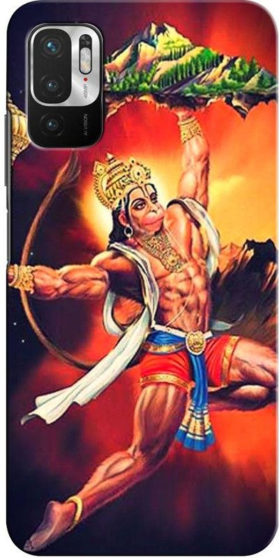 ORBIQE Back Cover for REDMI Note 10T M2103K19I HANUMAN JI , LORD HANUMAN, GOD, BAJRANGBALI  (Multicolor, Hard Case, Pack of: 1)