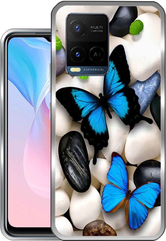 Vascase Back Cover for Vivo Y21A  (White, Silicon, Pack of: 1)