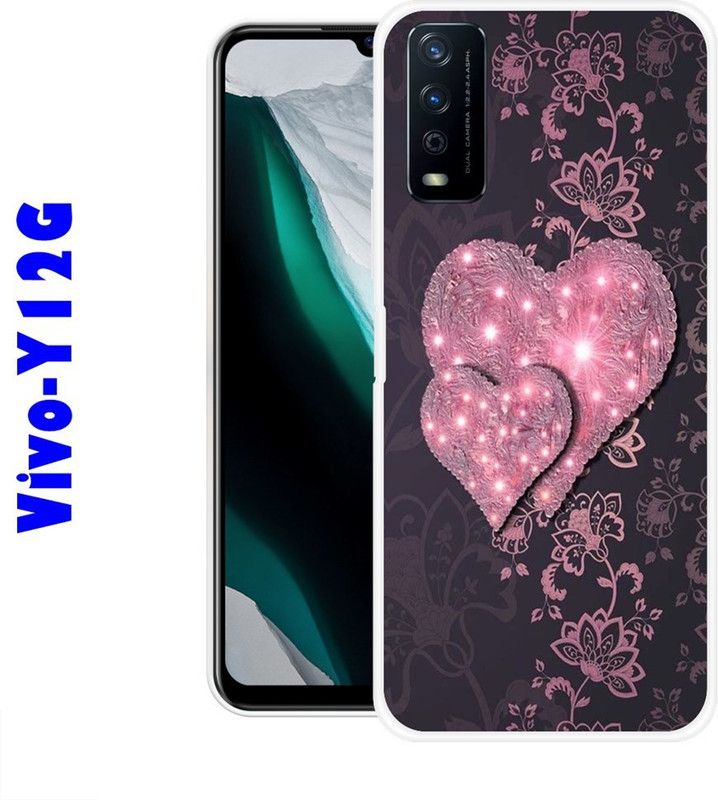 CellWorld Back Cover for Vivo Y12G  (Pink, Black, Grip Case, Silicon)