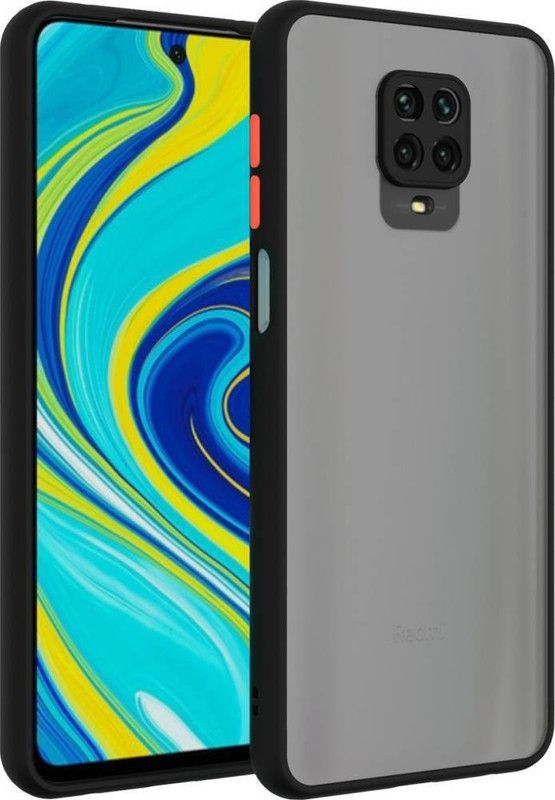 AOnes Back Cover for Mi Redmi Note 9 Pro / 9 Pro Max  (Black, Cases with Holder, Pack of: 1)