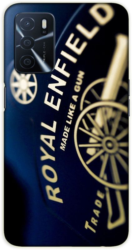 iprinto Back Cover for Oppo A53s 5G, Oppo A16 Royal Enfield Back Cover  (Blue, Hard Case, Pack of: 1)