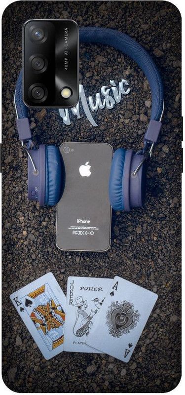 SAVETREE Back Cover for Oppo F19, CPH2219, Oppo F19s, CPH2223, Music, Headfon  (Multicolor, 3D Case, Pack of: 1)