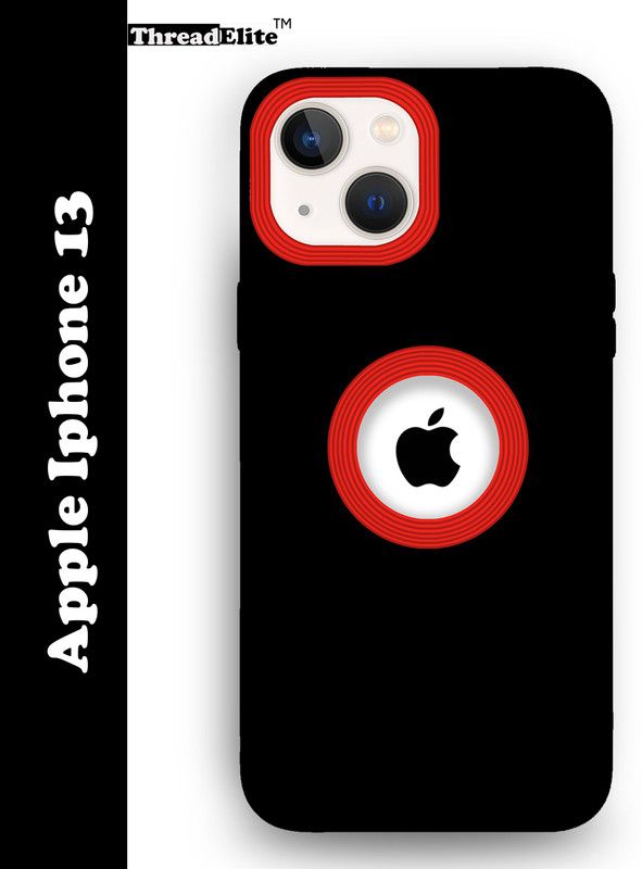 ThreadElite Back Cover for Apple Iphone 13  (Black, Red, Flexible, Pack of: 1)