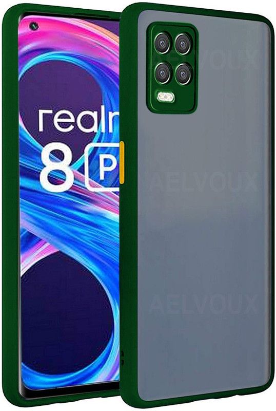 AelVouX Back Cover for Realme 8 Pro, Realme 8 (4G)  (Green, Dual Protection, Pack of: 1)