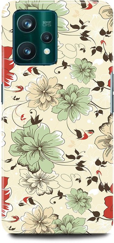 play fast Back Cover for realme 9i, RMX3491 GREEN, WHITE, FLOWER, ROSE  (White, Hard Case, Pack of: 1)