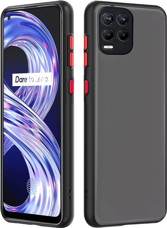 MIOW I CELL Back Cover for Realme 8 Pro  (Black, Pack of: 1)