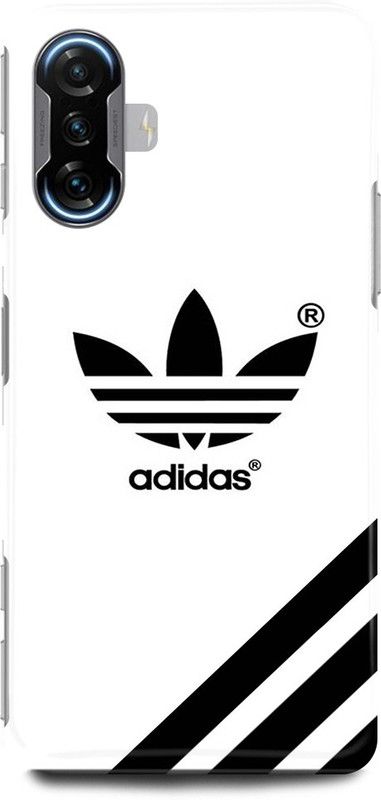 play fast Back Cover for POCO F3 GT ADIDAS, LOGO, SIGN, DESIGN, EMBLEM  (White, Hard Case, Pack of: 1)