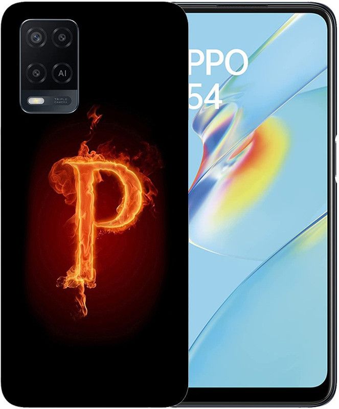METOO Back Cover for Oppo CPH2239, Alphabet, P Printed back cover, Print, 608  (Multicolor, Dual Protection, Silicon, Pack of: 1)