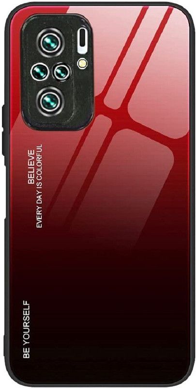 Vkmei Back Cover for Redmi Note 10, Redmi Note 10S  (Red, Hard Case, Pack of: 1)