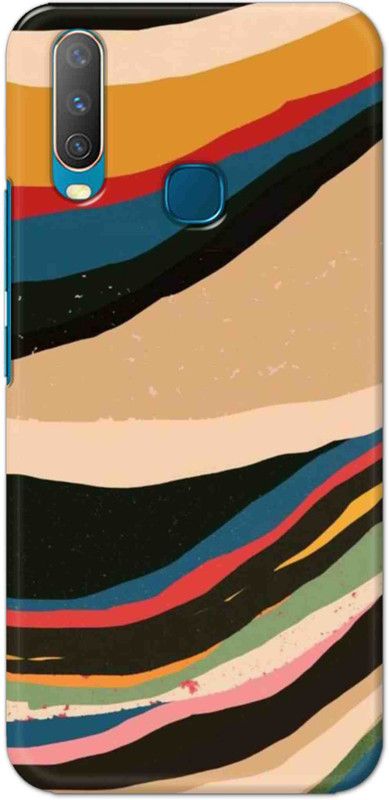 NDCOM Back Cover for Vivo Y17 Color Wave Pattern Printed  (Multicolor, Hard Case, Pack of: 1)