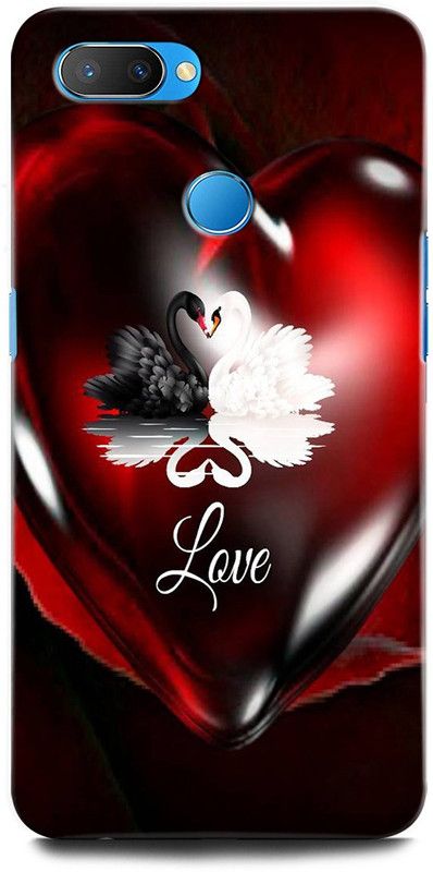 ORBIQE Back Cover for Realme 2 RMX1805 LOVE, BIRD, HEART, COUPLE LOVE, RED HEART  (Multicolor, Hard Case, Pack of: 1)