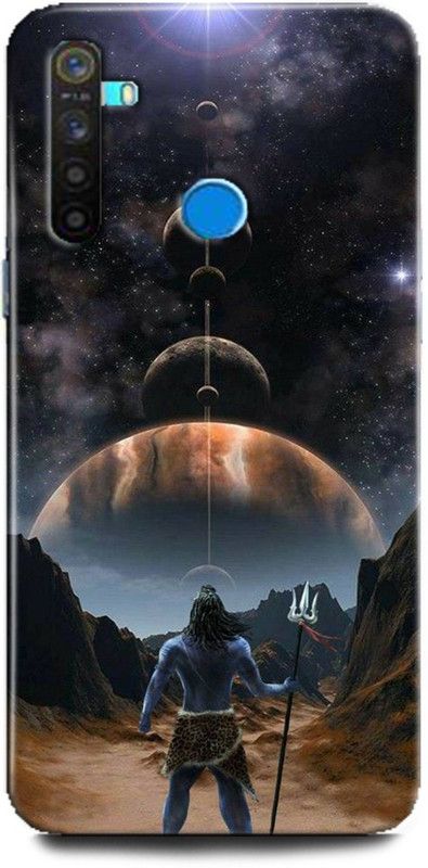 WallCraft Back Cover for Realme 5s / RMX1925 OM, SHIVJI, LORD SHIVA, MAHADEV, BHOLENATH, TRIDEV, GOD, TRISHUL  (Multicolor, Dual Protection, Pack of: 1)