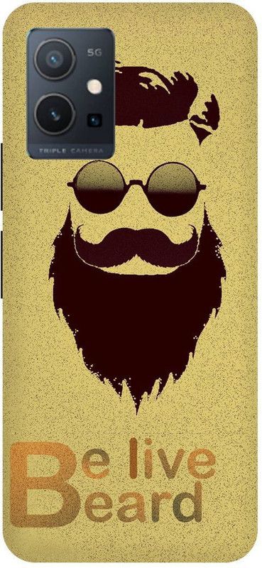 THE NARAYANA COLLECTIONS Back Cover for VIVO Y75 5G-V2142-BEARD,MOUTCH,MUSTACHE,BELIVE  (Multicolor, Hard Case)
