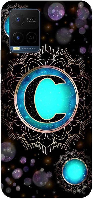 COVERJET Back Cover for VIVO Y21A- V2111-C- NAME- LETTER- ALPHABET- PATTERN  (Blue, Hard Case, Pack of: 1)