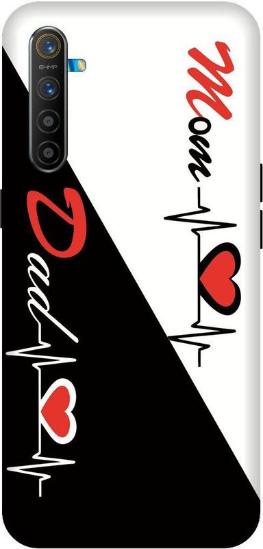 SSMORYA Back Cover for Realme X2 Mom Dad Love Printed Back Cover  (Multicolor, Waterproof)