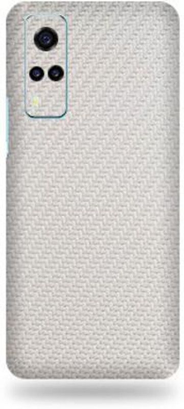 CLAXA White Carbon Fibre Vivo Y31 Back Skin Guard....., White Carbon Fibre Mobile Skin  (White Carbon Fibre Skin With Super matte finish.....)