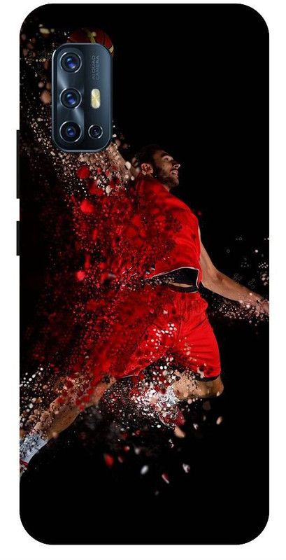 SSMORYA Back Cover for Vivo V17 Red, Black Printed Back Cover  (Multicolor, Waterproof, Pack of: 1)
