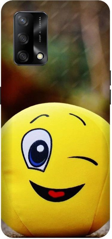 SAVETREE Back Cover for Oppo F19, CPH2219, Oppo F19s, CPH2223, Emoji, Haapy  (Multicolor, 3D Case, Pack of: 1)