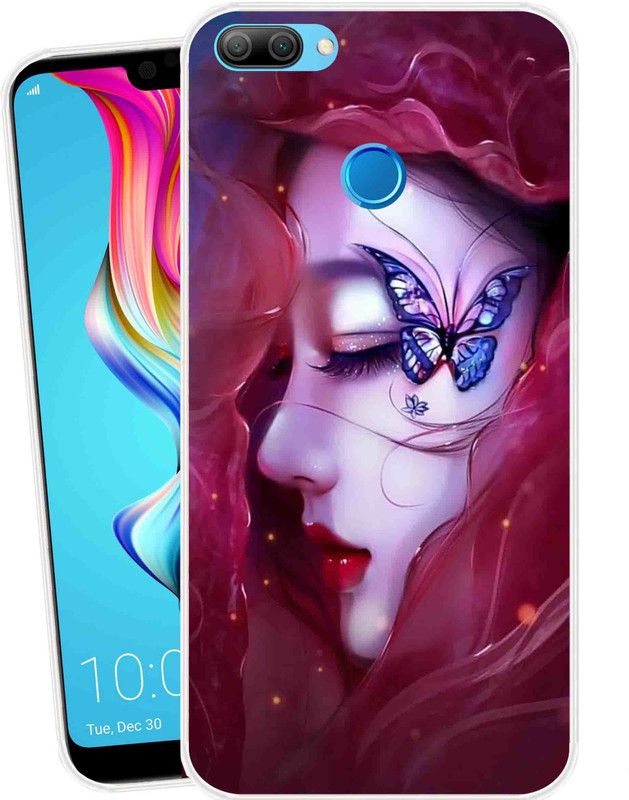 Mkprint Back Cover for Honor 9N  (Purple, Silicon)