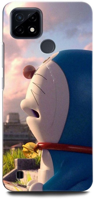 ORBIQE Back Cover for Realme C21 RMX3201 DORAEMON, NOBITA, CARTOON, FUNNY, CUTE, DORAEMON, DOREMON  (Multicolor, Hard Case, Pack of: 1)