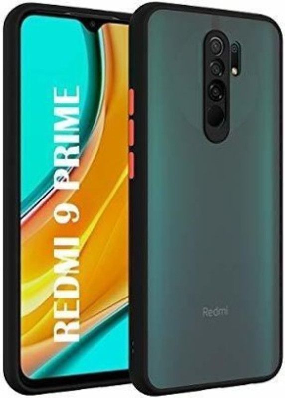 Cermarise Back Cover for Mi Redmi 9 Prime  (Black, Camera Bump Protector, Pack of: 1)