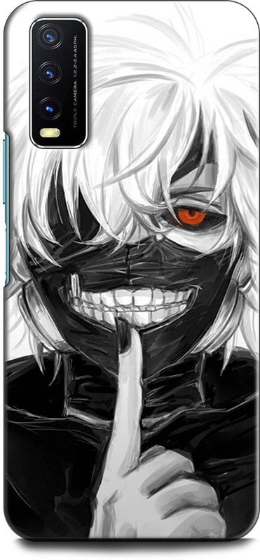 Dronk Back Cover for Vivo Y20i, V2027 TOKYO GHOUL, KENEKI, ANIME, GHOUL, SUPERPOWER, HEROS, SKULL  (Multicolor, Dual Protection, Pack of: 1)