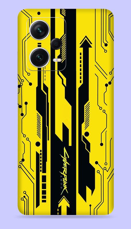 WeCre8 Skin's Xiaomi Redmi Note 12 Pro Plus 5G Mobile Skin  (Dark Yellow CYber Multicolor Mobile Skin)