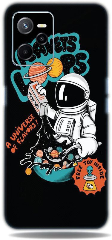 Mclaxa Planets Loop Mobile Back Skin, Planets Loop, Realme Narzo 50A Prime Mobile Skin  (Planets Loop Skin With Super Matte Finish)
