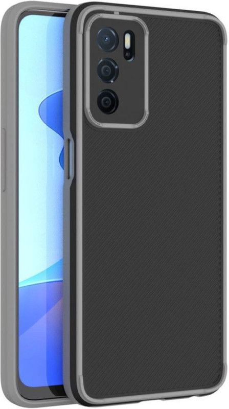 AOnes Back Cover for Oppo A16  (Black, Cases with Holder, Pack of: 1)