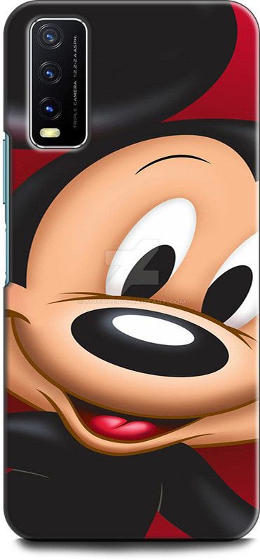 Dronk Back Cover for Vivo Y20i, V2027 MICKEY MOUSE, MINNIE MOUSE, CARTOON, FUNNY, CUTE, LOVE, DISNEY  (Multicolor, Dual Protection, Pack of: 1)