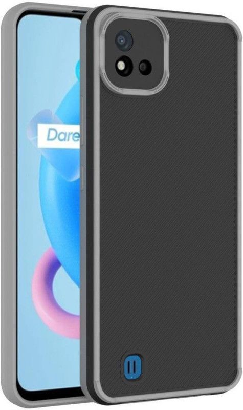 AOnes Back Cover for Realme C20  (Black, Cases with Holder, Pack of: 1)
