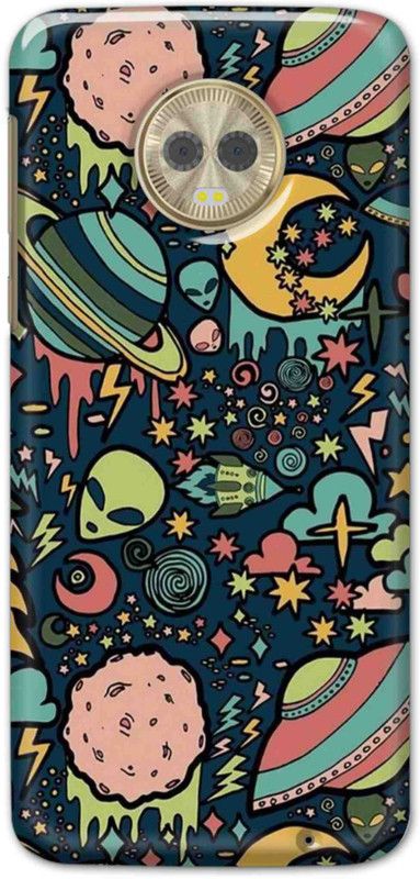 NDCOM Back Cover for Motorola Moto G6 Plus Alien Printed  (Multicolor, Hard Case, Pack of: 1)
