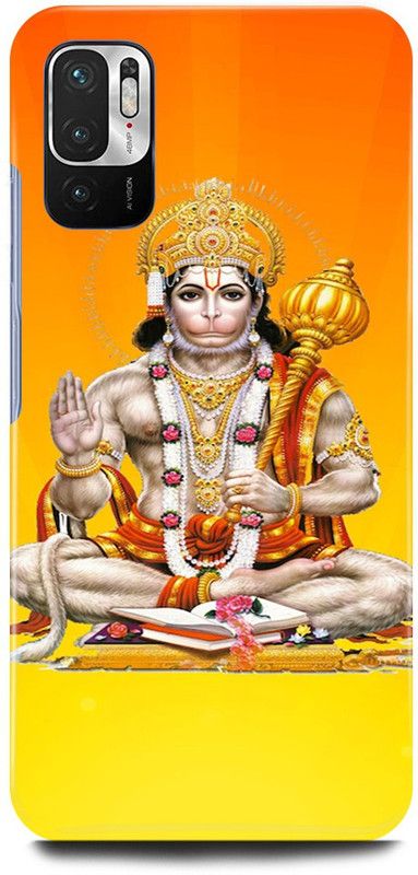 FRONK Back Cover for REDMI Note 10T 5G, HANUMAN, JI, MARUTI, BAJRANG, BALI, BALAJI, JAI SHREE RAM  (Yellow, Hard Case, Pack of: 1)