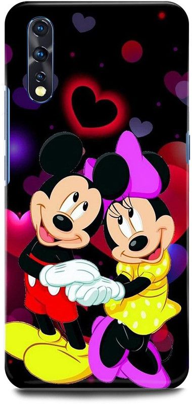 JUGGA Back Cover for Vivo S1, 1907, MICKEY,MICKEY MOUSE,ART, CARTOON, TEDDY,DOLL  (Pink, Hard Case, Pack of: 1)