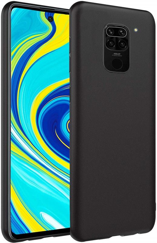 BRENZZ Back Cover for Mi Redmi Note 9  (Black, Shock Proof, Pack of: 1)