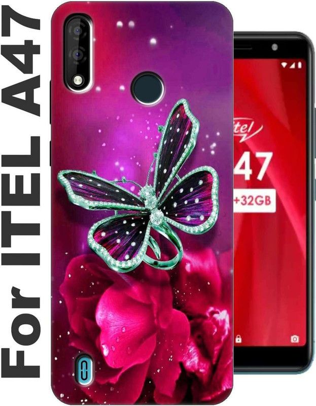 YorktoSis Back Cover for Itel A47 2579  (Blue, Dual Protection, Silicon, Pack of: 1)