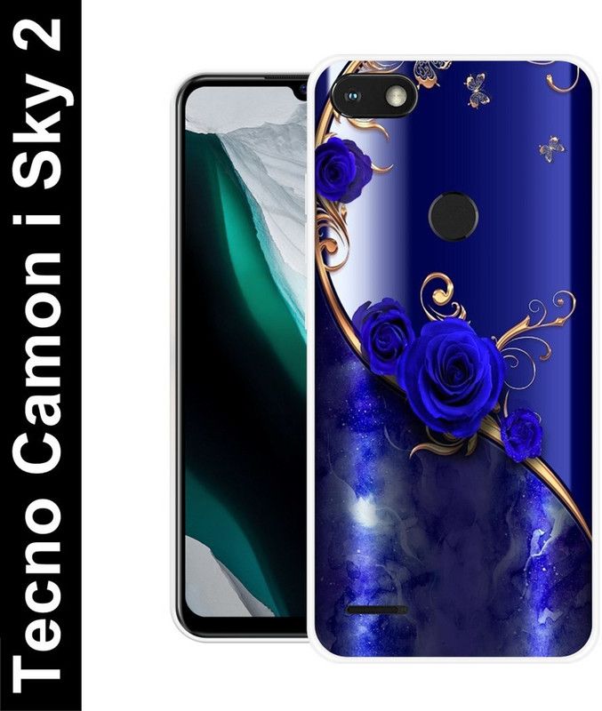 Aabra Back Cover for Tecno Camon i Sky 2  (Blue, Flexible, Silicon, Pack of: 1)