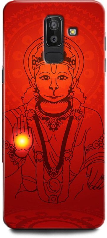INDICRAFT Back Cover for Samsung Galaxy J8  (Red, Black, Hard Case, Pack of: 1)