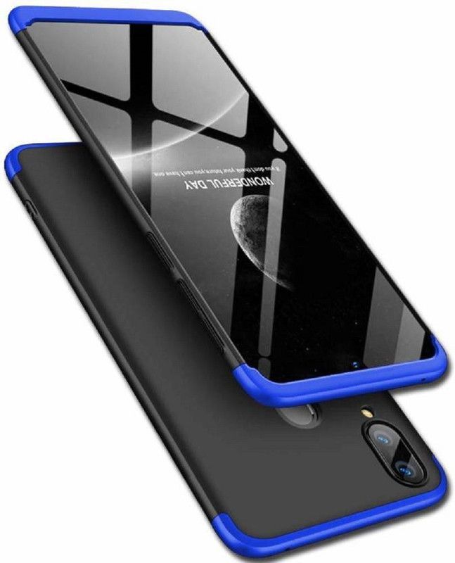 onlinecart Back Cover for vivo y95 back cover, vivo y95 360 cover, vivo y95 360 cover blue and black  (Blue, Black, Dual Protection)