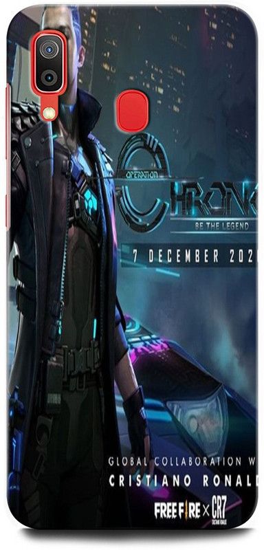 ORBIQE Back Cover for SAMSUNG Galaxy A20 SM-A205FZBGINS PUBGM416, ARMY, CHRONO, GUN, FREEFIRE, JUEGO, GUN  (Multicolor, Hard Case, Pack of: 1)