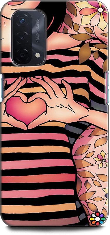 Afterglow Back Cover for Oppo A74 5G HEARTS, GRIL  (Multicolor, Shock Proof, Pack of: 1)